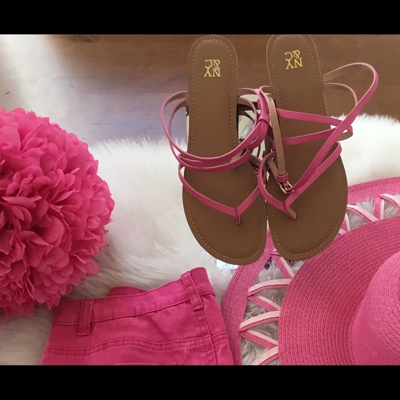 New York & Company Shoes - NY&Co pink Strap Sandals